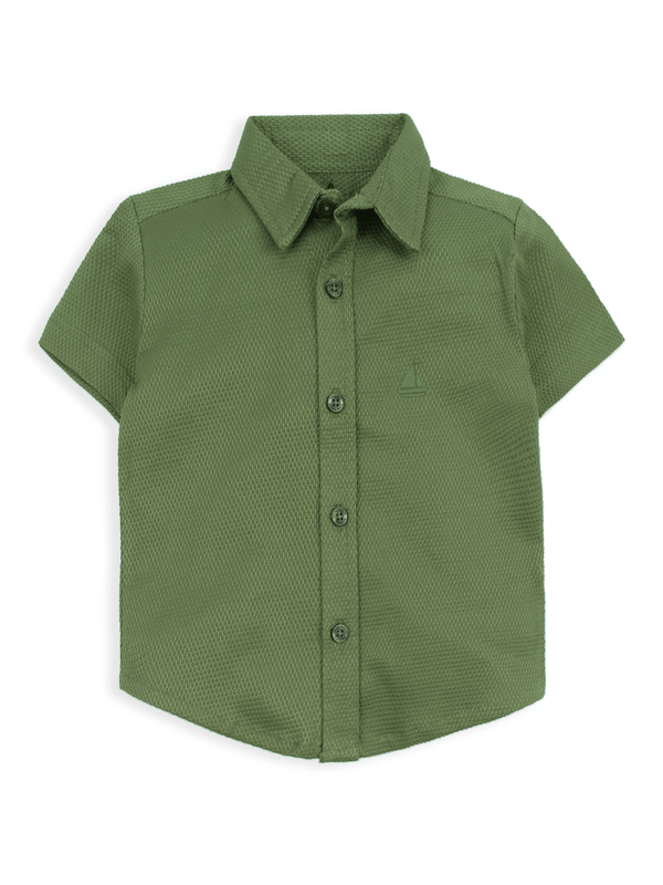 Stone Harbor Boy's Casual Shirt BOY'S OLIVE POPCORN CASUAL SHIRT