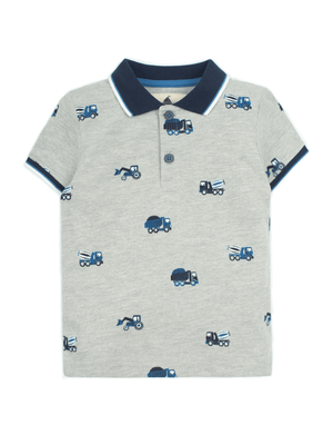 Stone Harbor BOY'S POLO BOY'S GREY TIPPING POLO SHIRT