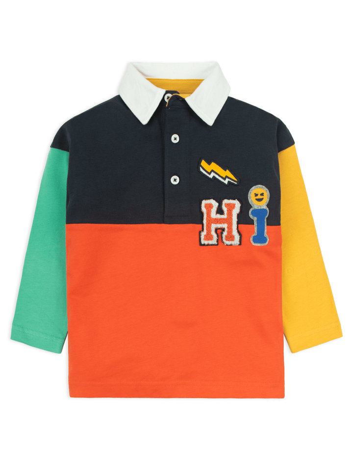 Stone Harbor Boy's Polo Shirt BOY'S EXCLUSIVE COLOR BLOCK RUGBY