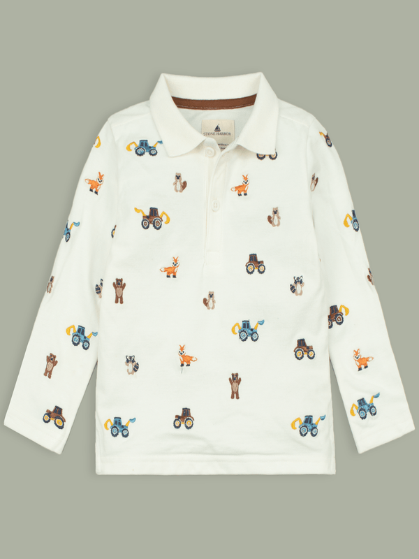 Long sleeve white polo shirt boys hotsell
