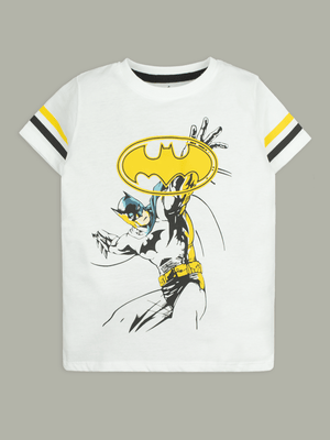 Stone Harbor BOY'S PREMIUM WHITE SUPERHERO T-SHIRT