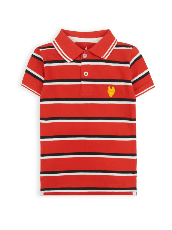 Stone Harbor BOY'S RED STRIPER POLO SHIRT