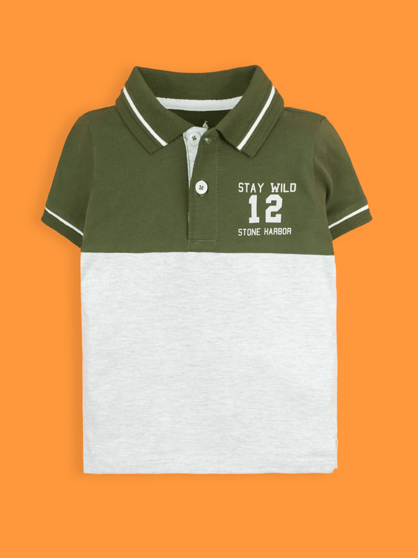 Stone Harbor BOY'S STAY WILD POLO SHIRT