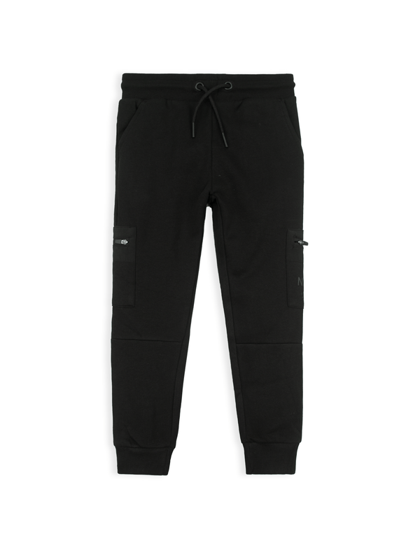 Stone Harbor Boy's Sweat Pants BOY'S BLACK FLEECE ZIPPED CARGO JOGGER