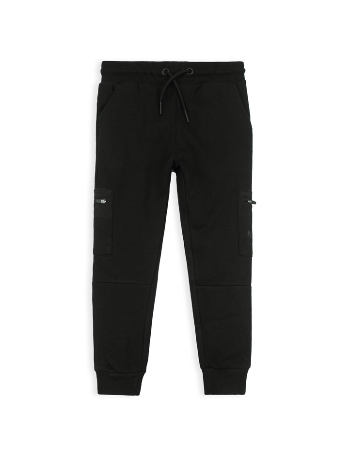 Stone Harbor Boy's Sweat Pants BOY'S BLACK FLEECE ZIPPED CARGO JOGGER