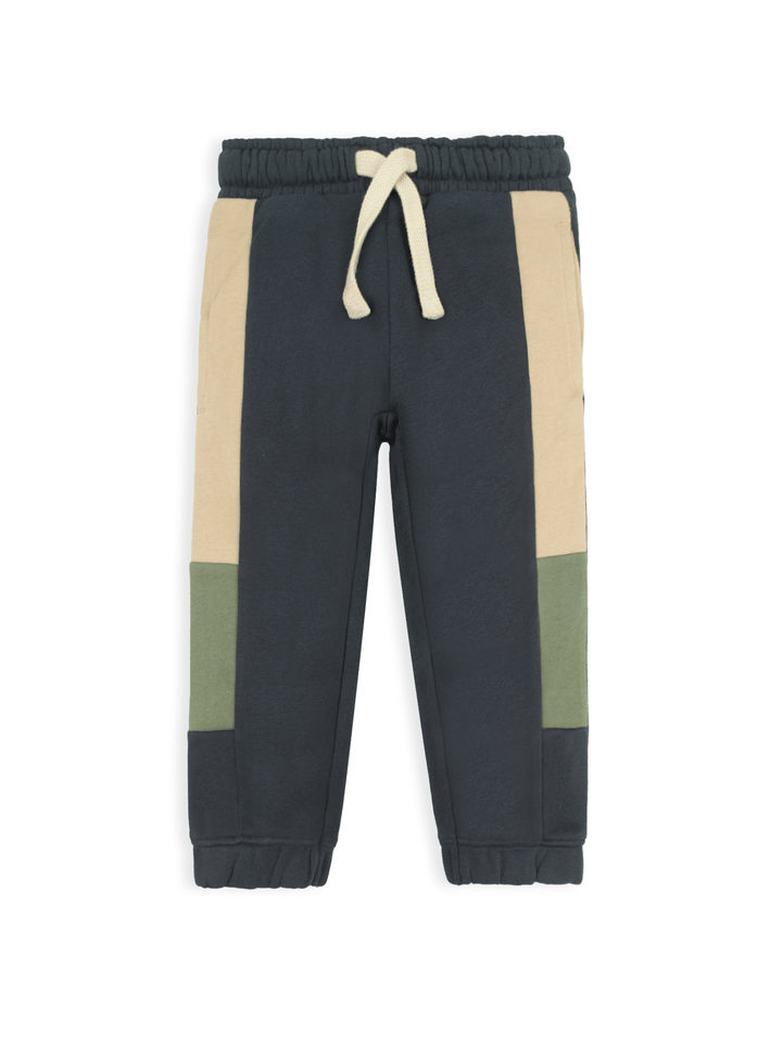 Stone Harbor Boy's Sweat Pants BOY'S NAVY FLEECE PANELED JOGGER