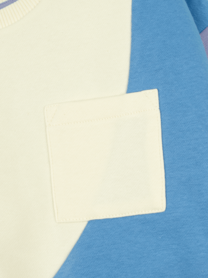 Stone Harbor Boy's Sweatshirt BOY'S BLUE PANELED FLEECE SWEATSHIRT