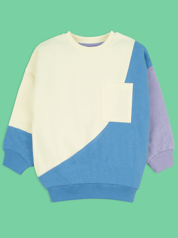 Stone Harbor Boy's Sweatshirt BOY'S BLUE PANELED FLEECE SWEATSHIRT