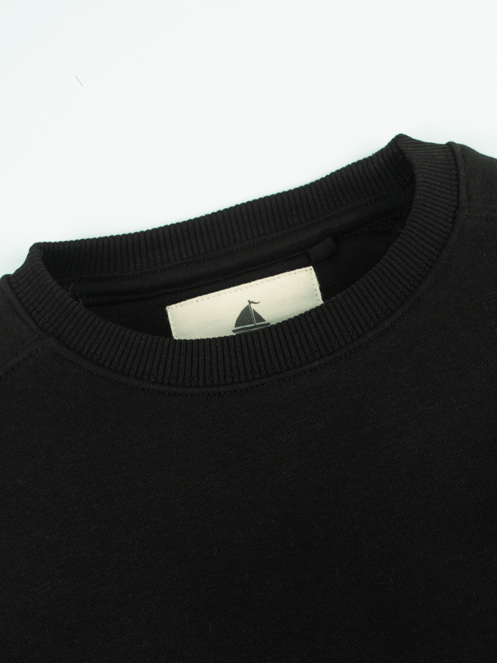Stone Harbor Boy's Sweatshirt BOY'S FLEECE JET BLACK SWEATSHIRT