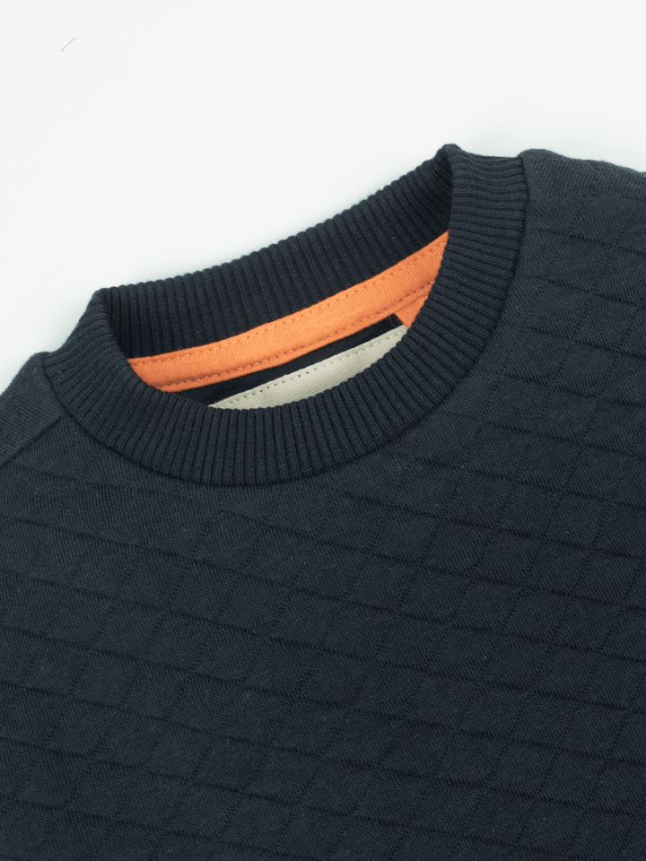Stone Harbor Boy's Sweatshirt BOY'S NAVY QUILT SWEATSHIRT