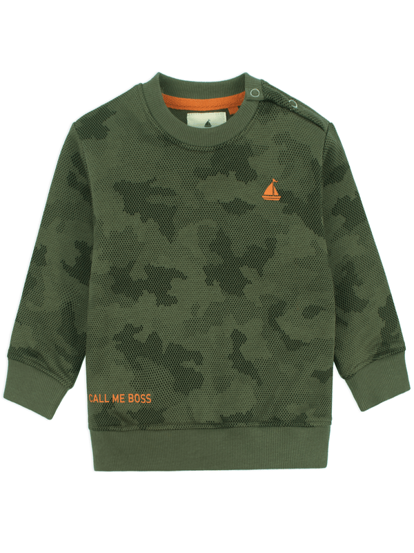 Stone Harbor Boy's Sweatshirt MINI BOY'S GREEN CAMO SWEATSHIRT