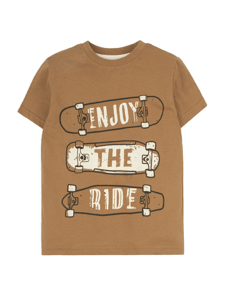 Stone Harbor Boy's T-Shirt BOY'S BROWN GRAPHIC T-SHIRT
