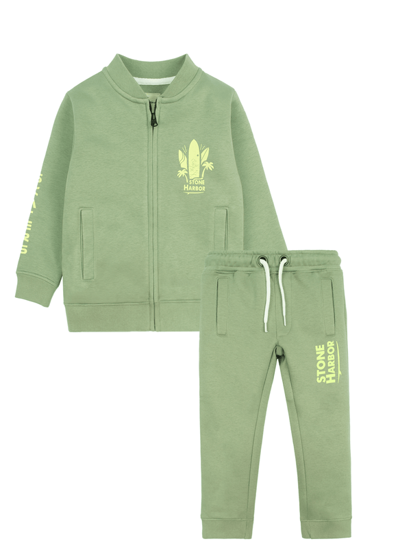 Stone Harbor Boy's Track Suit BOY'S OLIVE FLEECE TRACKSUIT