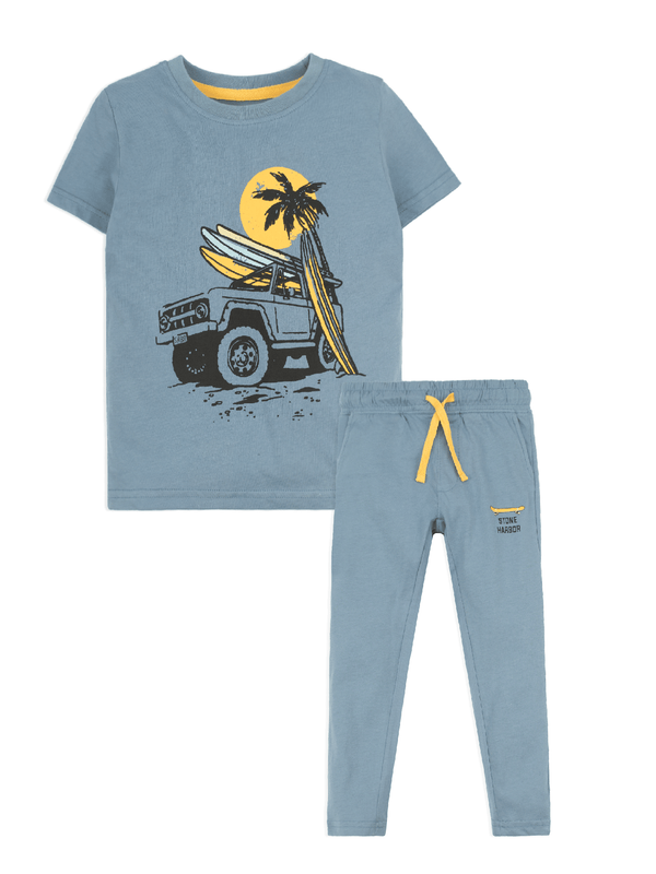 Stone Harbor Boy's Track Suit BOY'S SLATE BLUE GRAPHIC TRACKSUIT