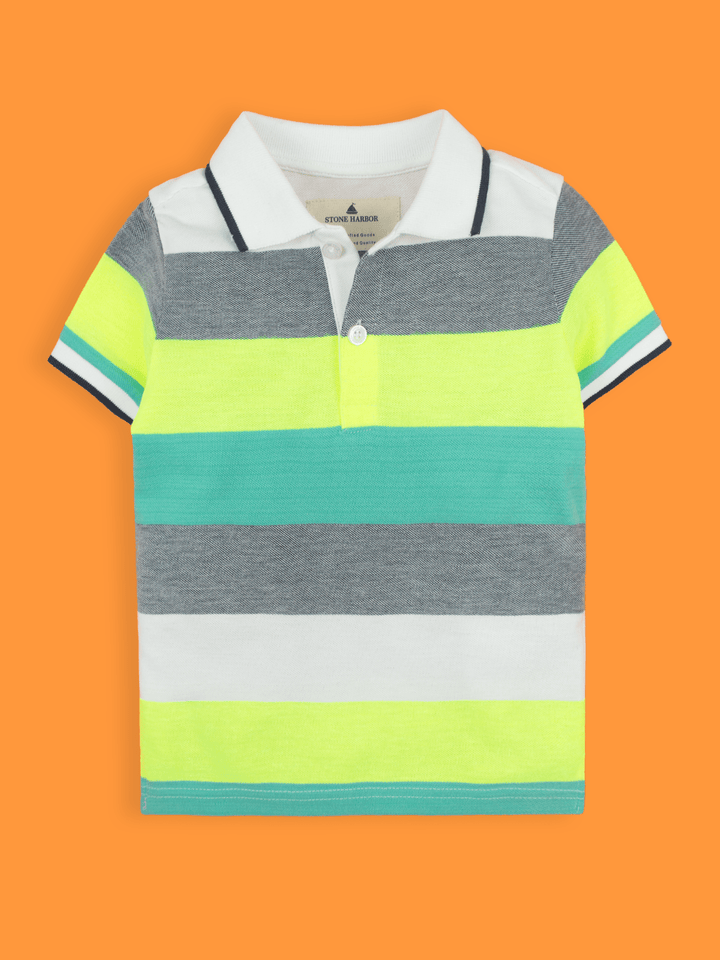 Stone Harbor BOY'S YARN DYED BLOCKS POLO