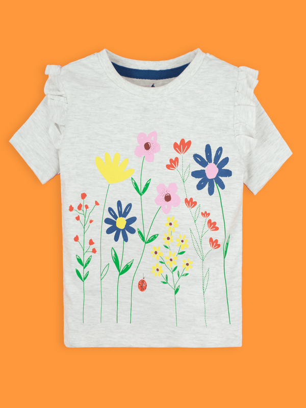 Stone Harbor GIRL'S GREY GRAPHIC T-SHIRT
