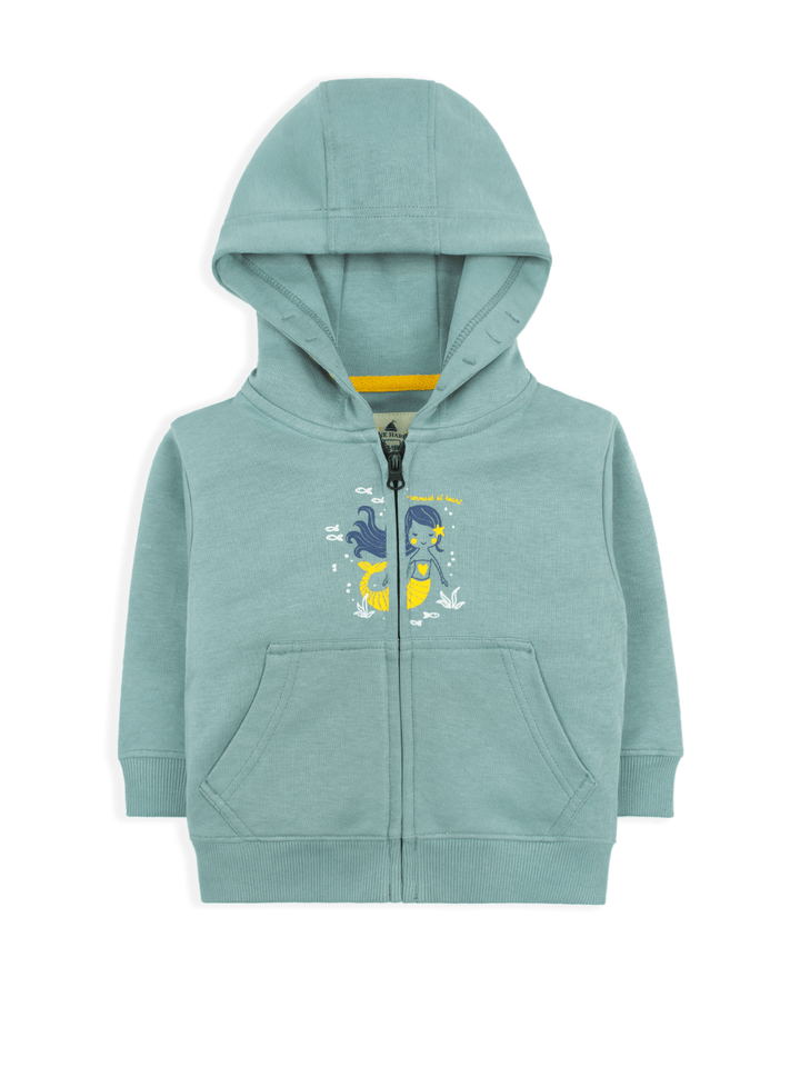 Stone Harbor Girl's Hoodies MINI GIRL'S TEAL ZIP THROUGH HOODY