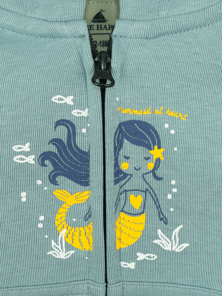 Stone Harbor Girl's Hoodies MINI GIRL'S TEAL ZIP THROUGH HOODY