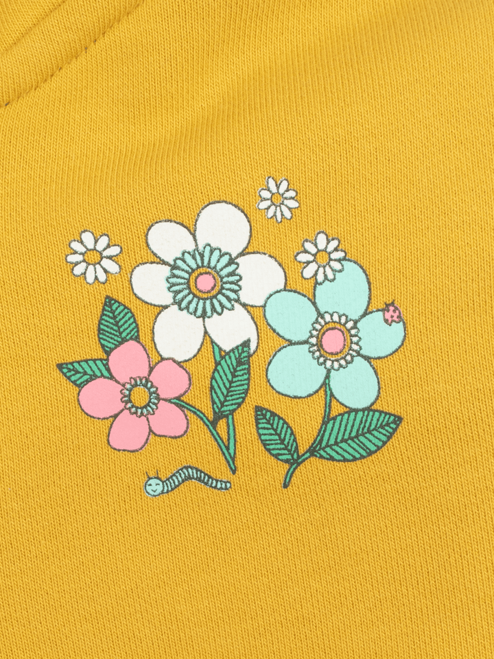 Stone Harbor Girl's Hoodies MINI GIRL'S YELLOW ZIP THROUGH HOODY
