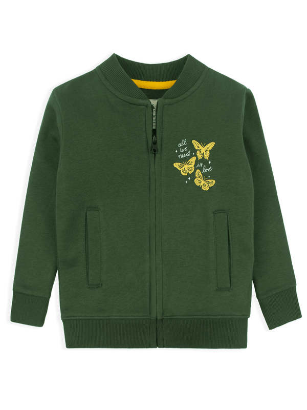 Stone Harbor Girl's Jacket GIRL'S D.GREEN FLEECE JACKET