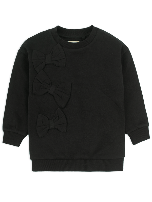 Stone Harbor Girl's Sweatshirt GIRL'S JET BLACK FLEECE SWEATSHIRT