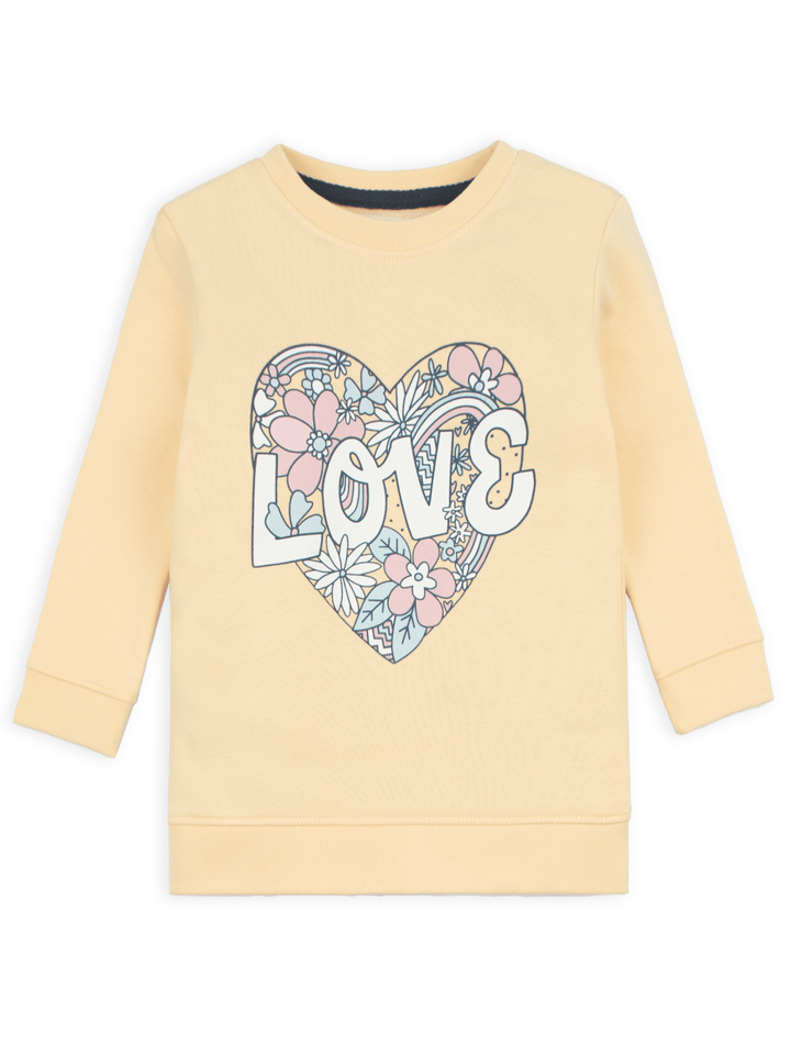 Stone Harbor Girl's Sweatshirt GIRL'S PEACH LOVE GRAPHIC SWEATSHIRT