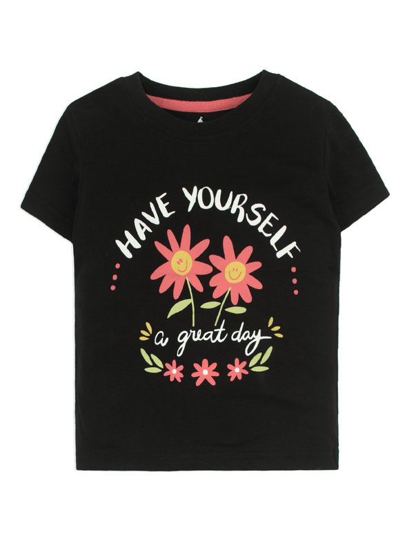 Stone Harbor Girl's T-Shirt GIRL'S BOLD BLACK GRAPHIC T-SHIRT