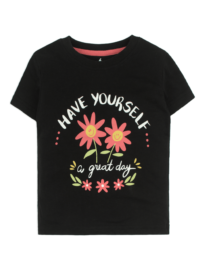 Stone Harbor Girl's T-Shirt GIRL'S BOLD BLACK GRAPHIC T-SHIRT