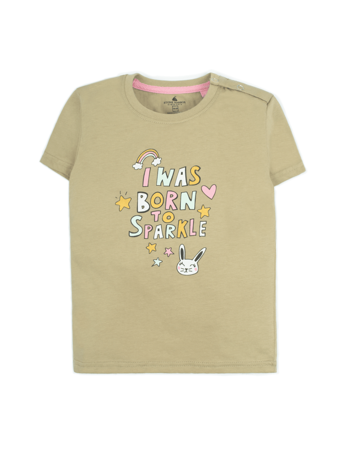 Stone Harbor Girl`s T-Shirt MINI GIRL&#39;S BORN TO SPARKLE T-SHIRT