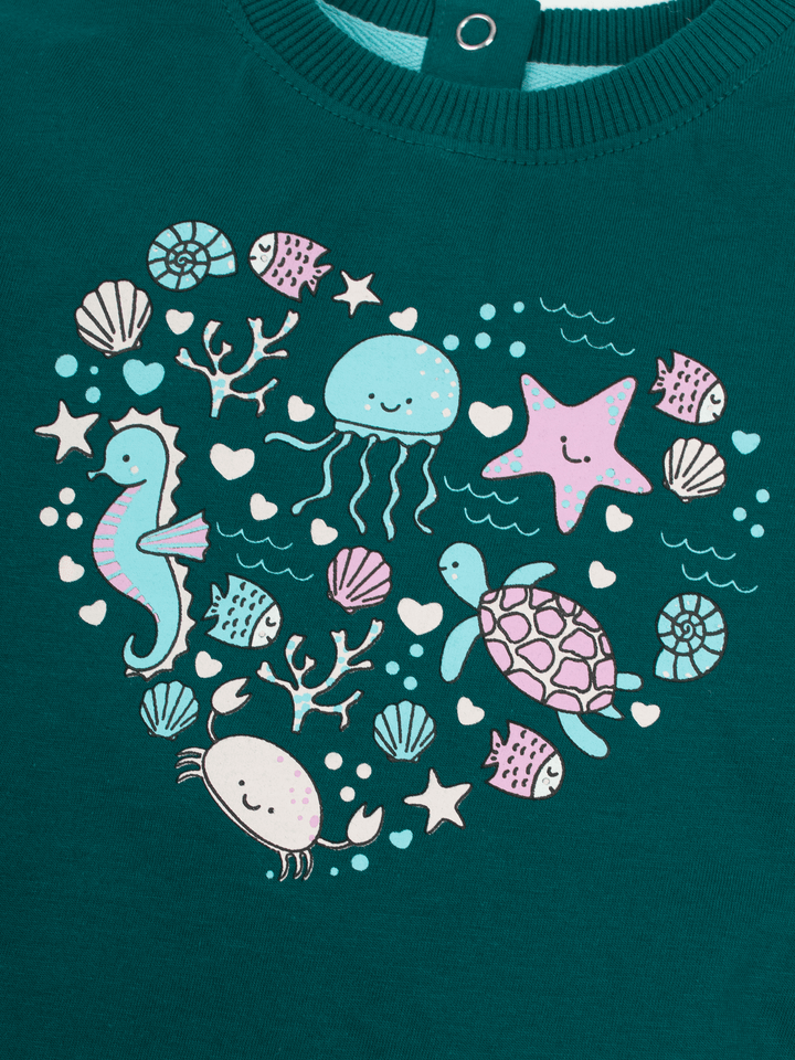 Stone Harbor Girl's T-Shirt MINI GIRL'S TEAL OCEAN T-SHIRT