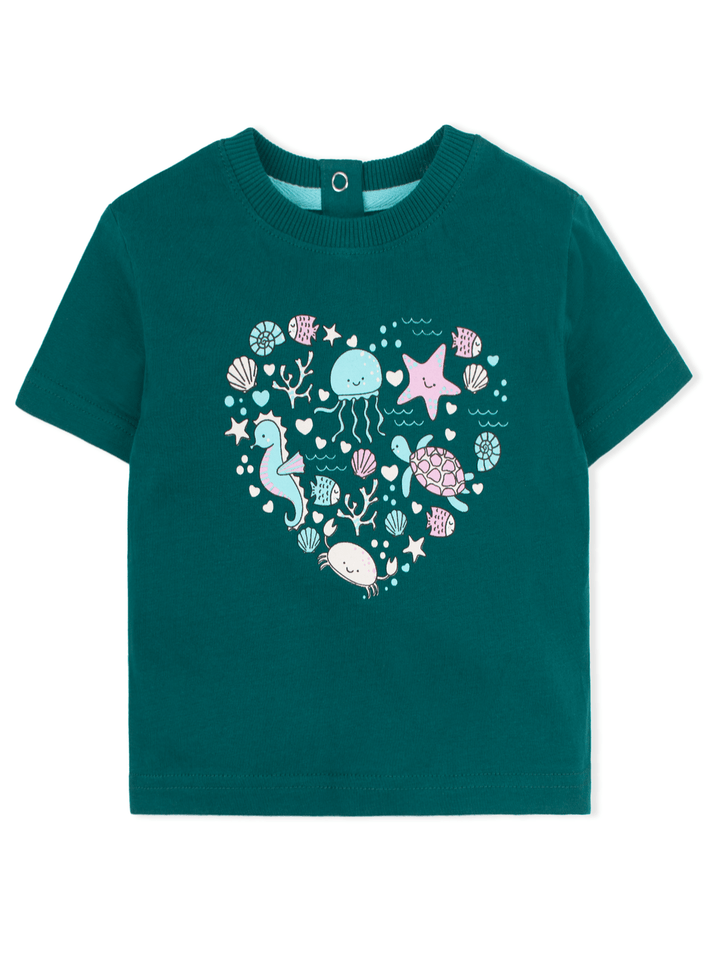 Stone Harbor Girl's T-Shirt MINI GIRL'S TEAL OCEAN T-SHIRT