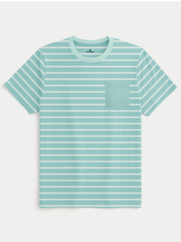 Stone Harbor MEN'S AQUA STRIPER T-SHIRT
