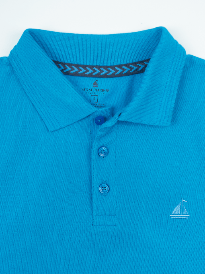Stone Harbor MEN'S BLUE LOGO POLO SHIRT
