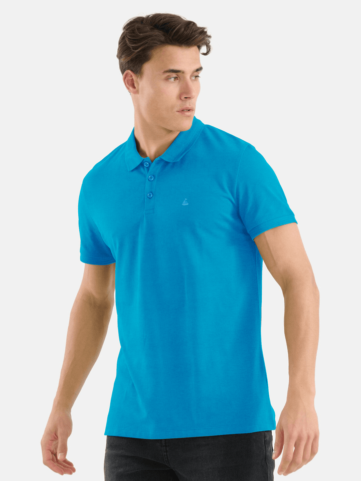Stone Harbor MEN'S BLUE LOGO POLO SHIRT