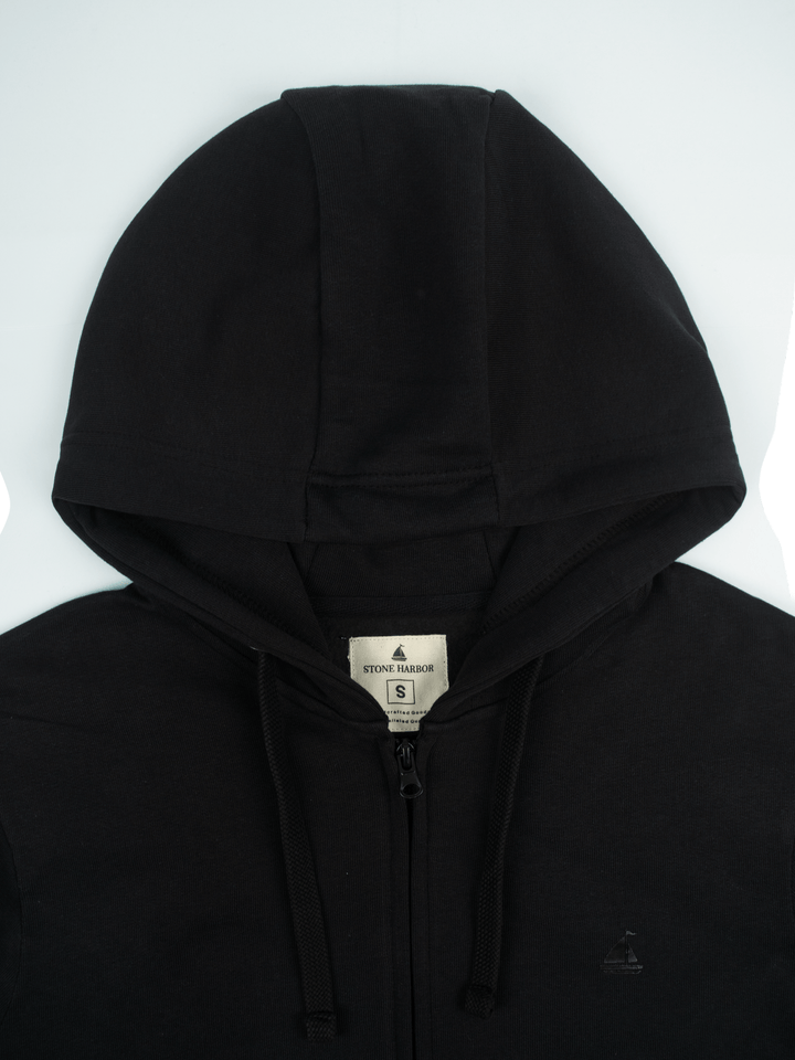 Stone Harbor MEN'S BOLD BLACK FLEECE HOODIE