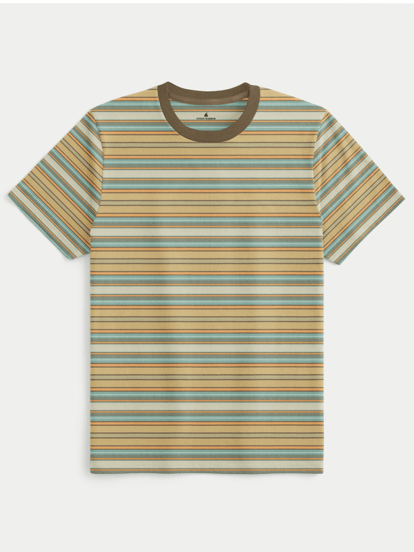 Stone Harbor MEN'S BROWN STRIPER T-SHIRT