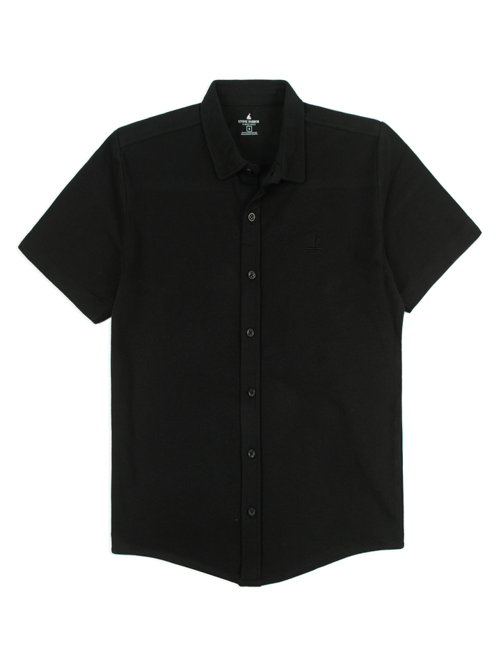 Stone Harbor Men's Casual Shirt MEN'S ELITE BLACK CASUAL SHIRT
