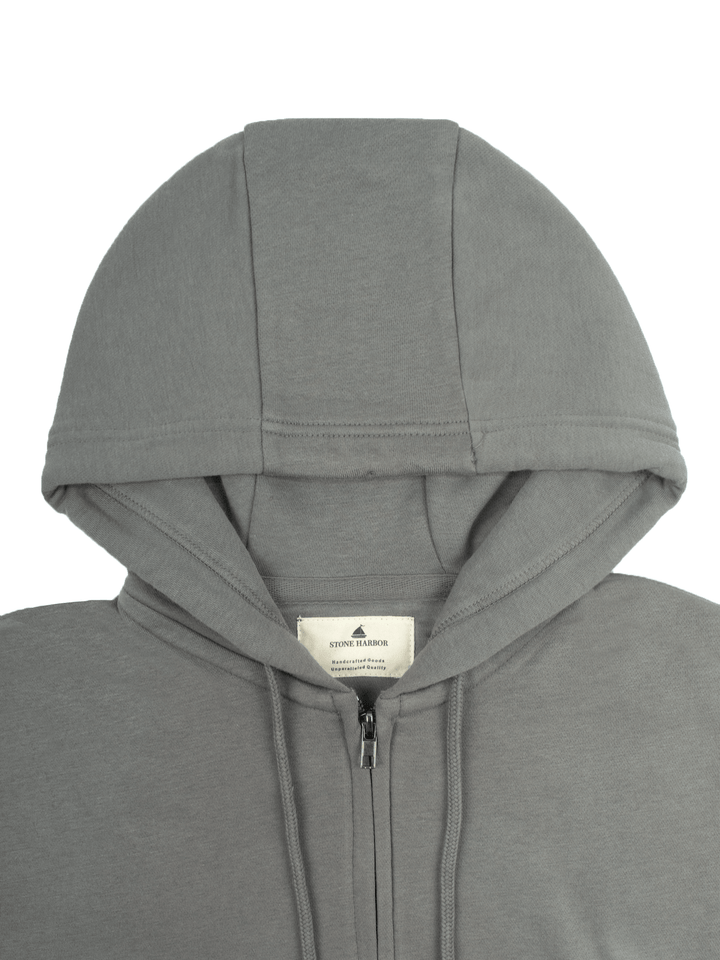 Stone Harbor MEN'S GREY FLEECE ZIP-UP HOODIE