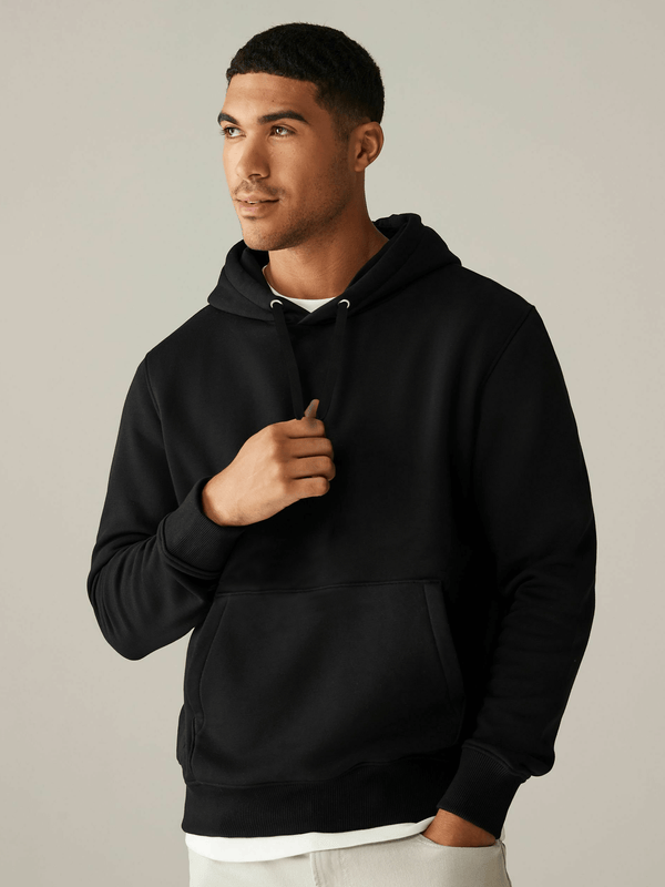 Stone Harbor Men's Hoodies MEN'S BLACK FLEECE PULL OVER HOODIE