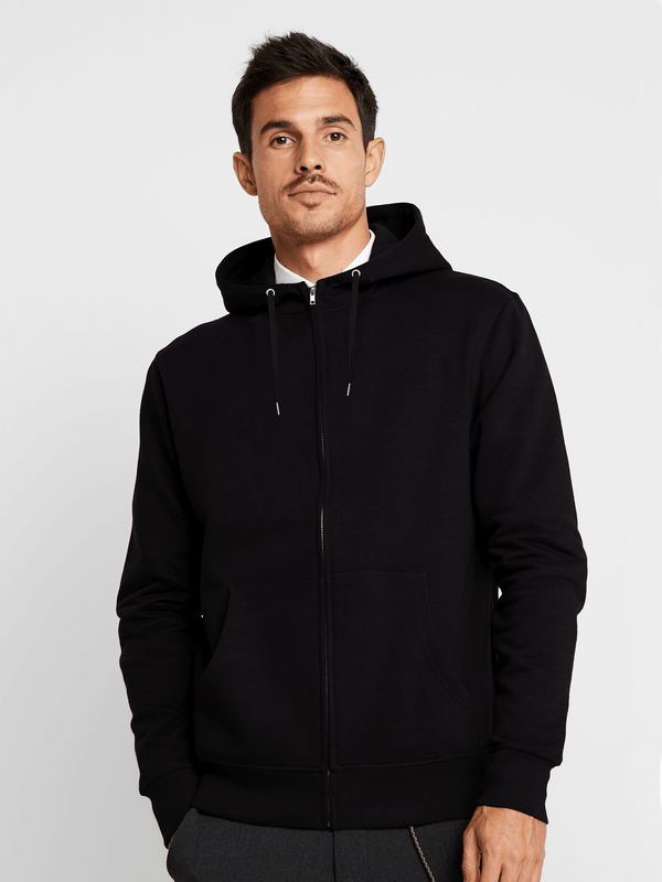 Stone Harbor Men's Hoodies MEN'S BLACK FLEECE ZIPPER HOODIE
