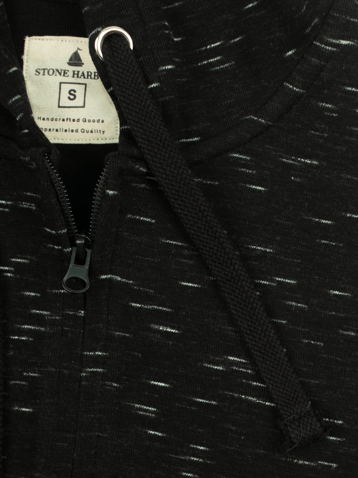 Stone Harbor Men's Hoodies MEN'S TEXTURED BLACK HOODIE