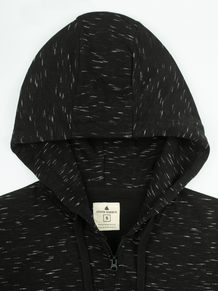 Stone Harbor Men's Hoodies MEN'S TEXTURED BLACK HOODIE