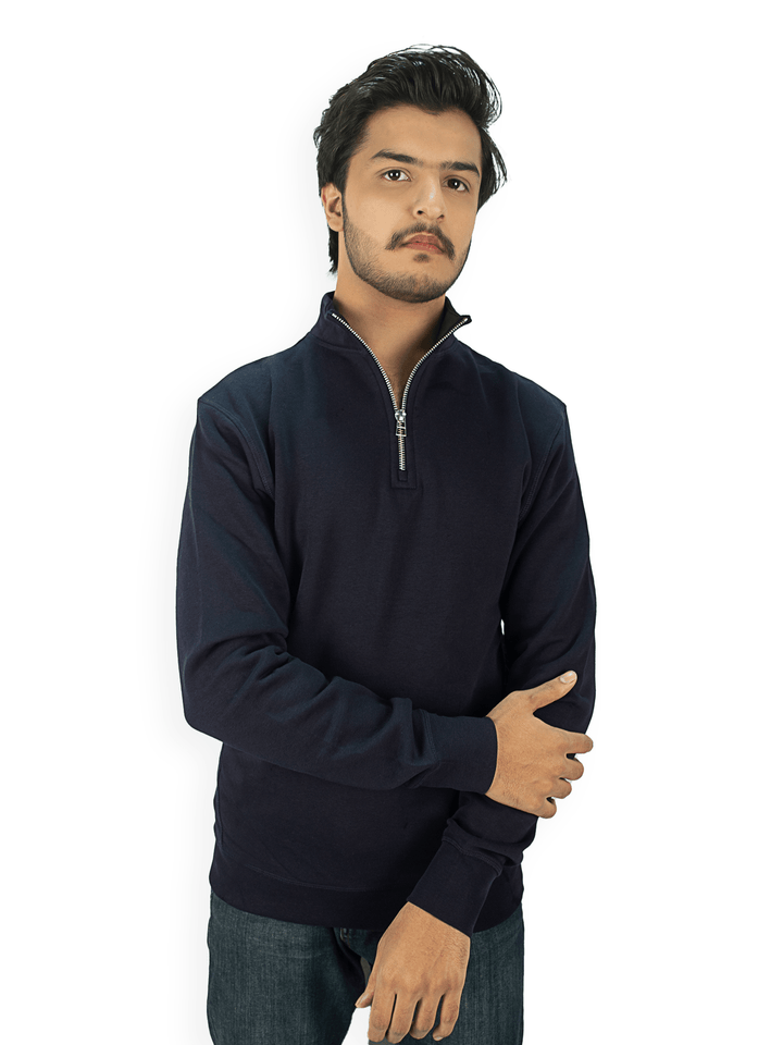 Stone Harbor Men's Jackets MEN'S NAVY FLEECE QUARTER ZIP JACKET
