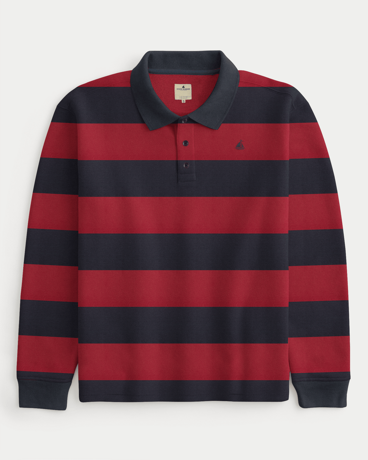 Stone Harbor MEN&#39;S LONG SLEEVE STRIPER POLO