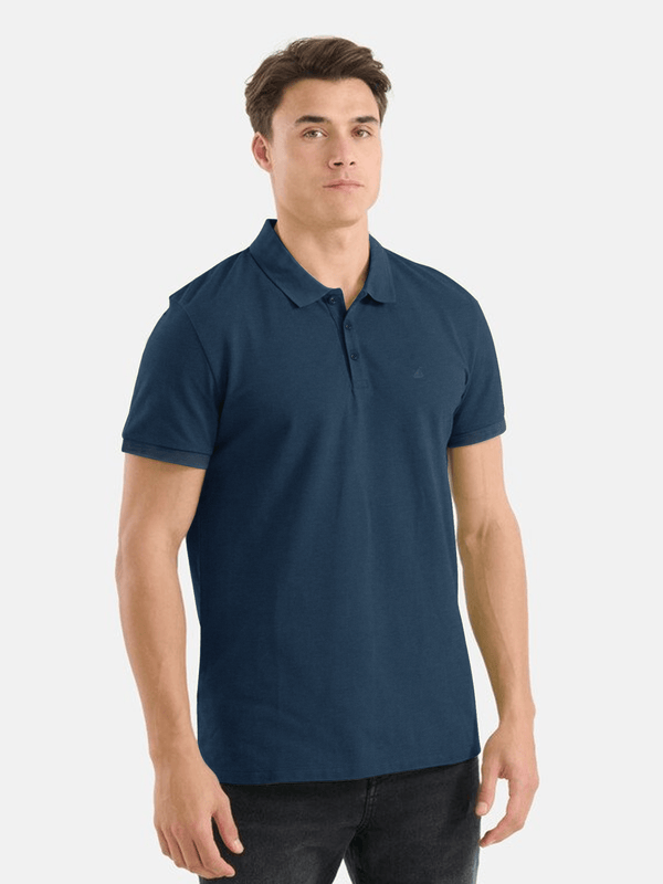 Stone Harbor MEN'S NAVY LOGO POLO SHIRT