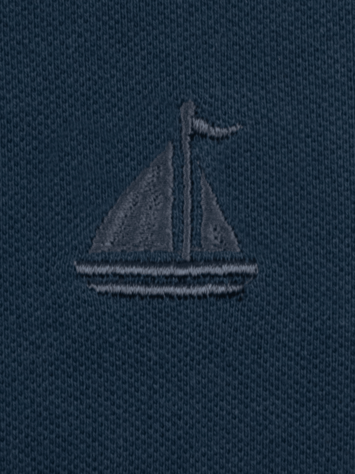 Stone Harbor MEN'S NAVY LOGO POLO SHIRT