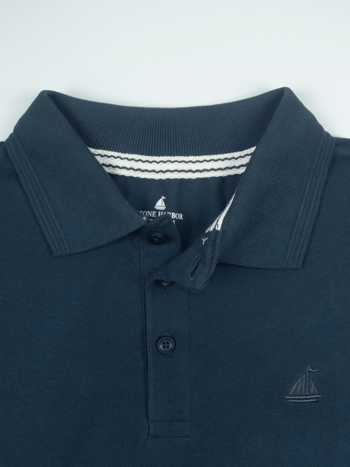 Stone Harbor MEN'S NAVY LOGO POLO SHIRT