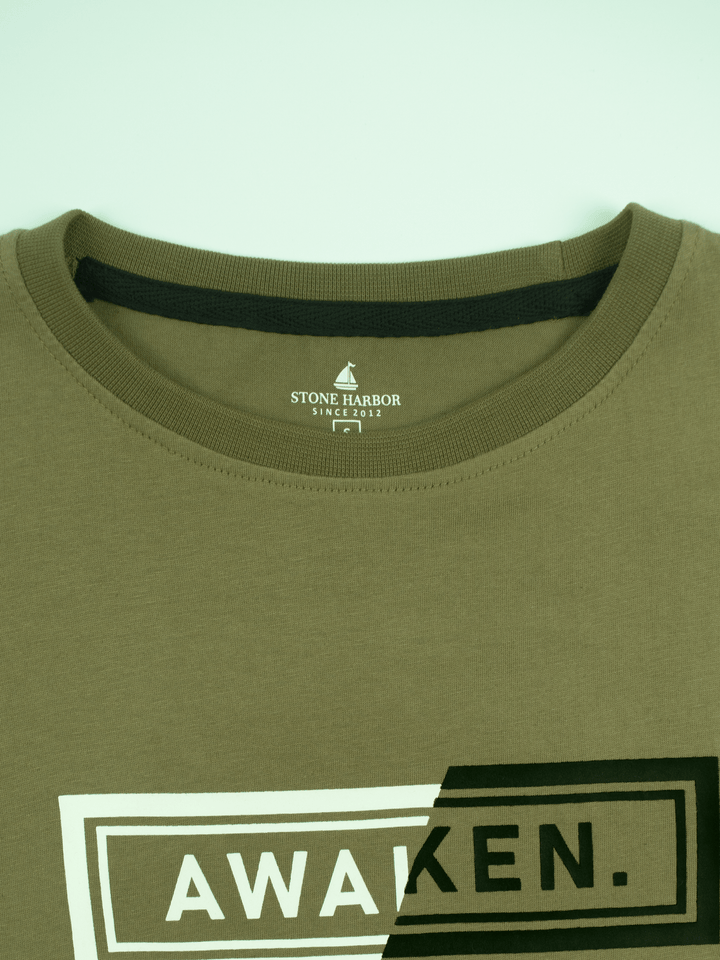 Stone Harbor MEN'S OLIVE AWAKEN T-SHIRT