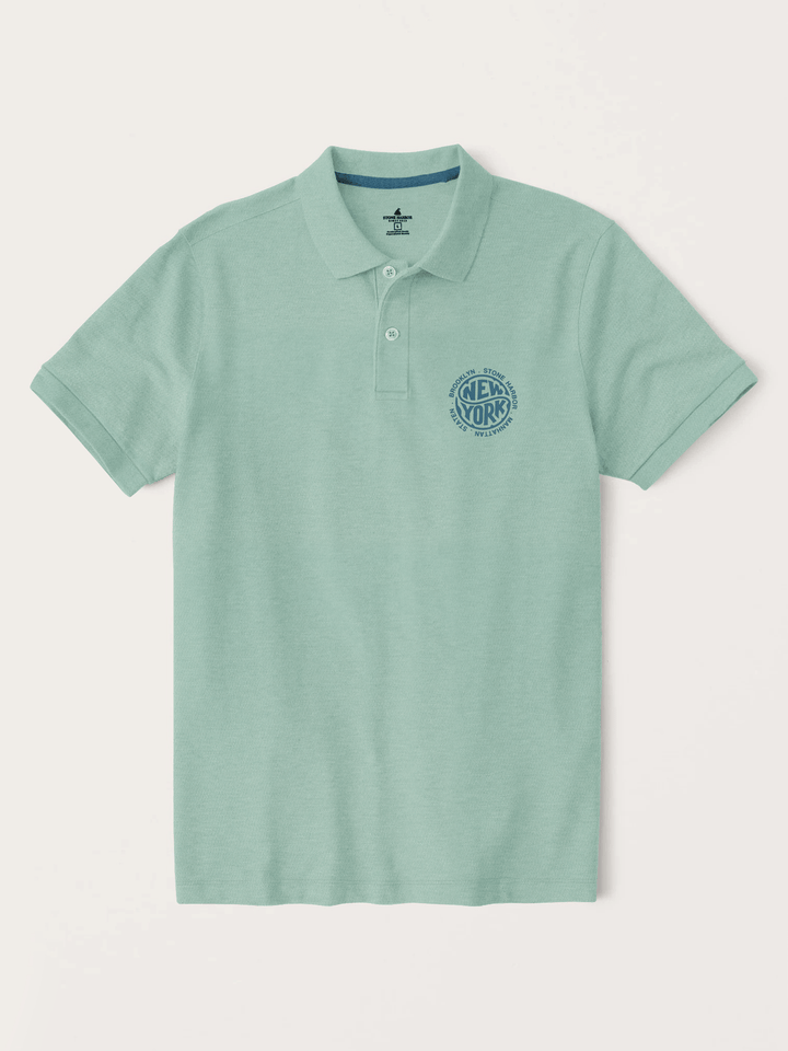 Stone Harbor Men's Polo Shirt MEN'S AESTHETIC AQUA POLO SHIRT