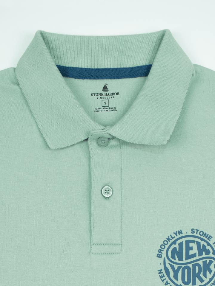 Stone Harbor Men's Polo Shirt MEN'S AESTHETIC AQUA POLO SHIRT